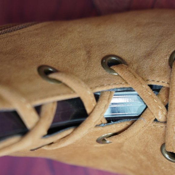 SHOE REPUBLIC NOAH Laceup Knee boot Tan Sz8 - Picture 8 of 14